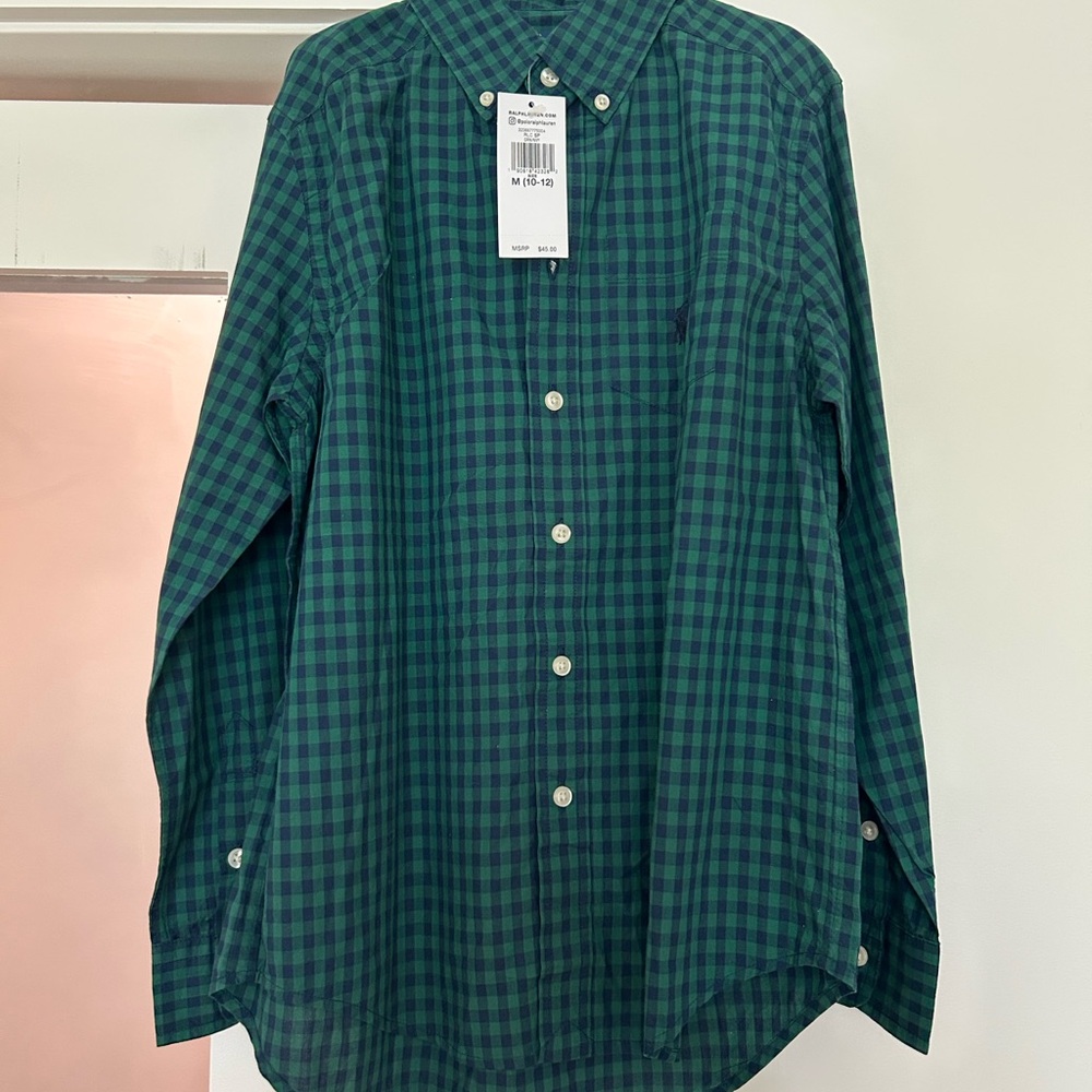Ralph Lauren Green Casual Button Down Shirt